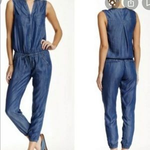 JOIE blue chyrina chambray jumpsuit size XS